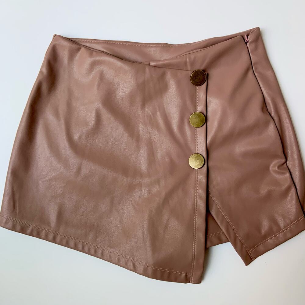 Haute Monde Nude Pink High Waisted Mini Skirt / Skort Women's sz Medium - Picture 3 of 9